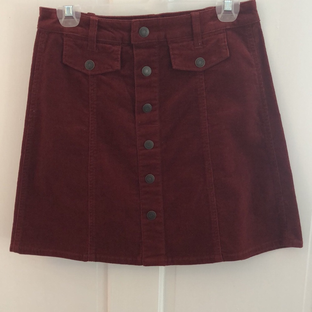 Corduroy burgundy skirt